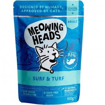 Meowing Heads Supurrr surf & turf 100g