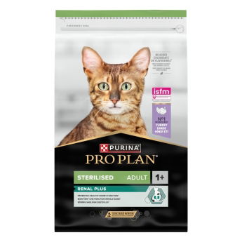 Purina Pro Plan Sterilised Adult 1+ RENAL PLUS Sisältää runsaasti kalkkunaa