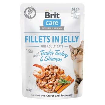 Brit Care Jelly kalkkunafilee & katkarapu hyytelössä 85 g