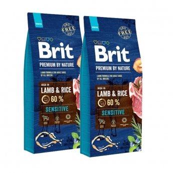 Brit Premium By Nature Dog Sensitive Lamb & Rice 2x15 kg