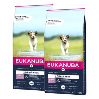 Eukanuba Grain Free Puppy S/M 2 x 12kg