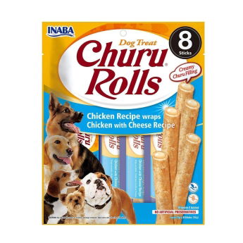 Churu Rolls koiranherkut, kana-juusto 8 kpl