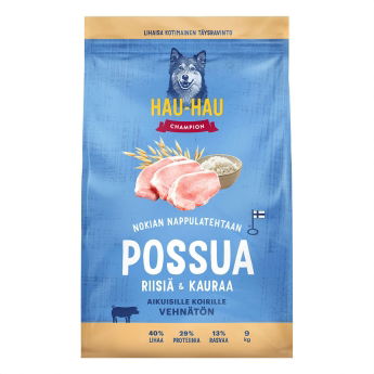 Hau-Hau Champion Possua, Riisiä ja Kauraa 9 kg