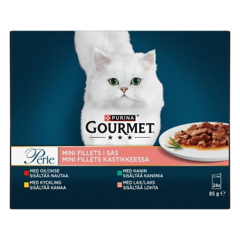 Gourmet Perle Mini Fillets Meat&Fish Gravy 24x85g