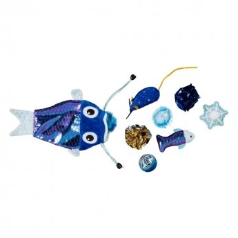 Kissan lelu Little&Bigger Frosty Night Fish Pouch with toys