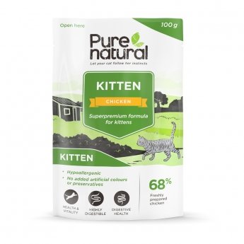 Purenatural Kitten kana & riisi, 100g