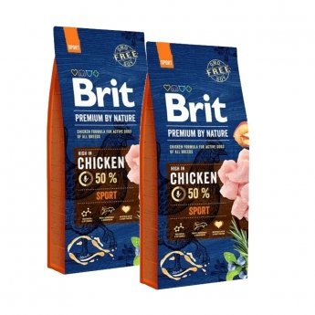 Brit Premium By Nature Dog Adult Sport Chicken 2x15 kg