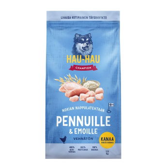 Hau-Hau Champion Kana riisi ja kaura pennuille (1,5 kg)