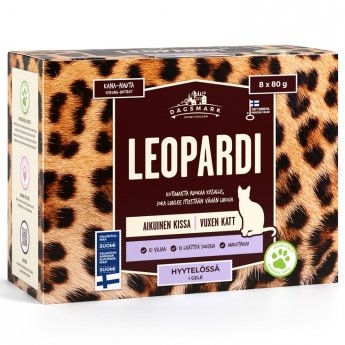 Dagsmark Leopardi kana-nauta hyytelössä 8x80g