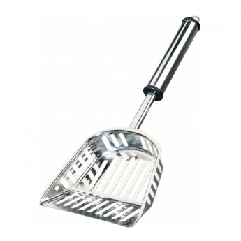 Kissanhiekkalapio ruostumatonta terästä