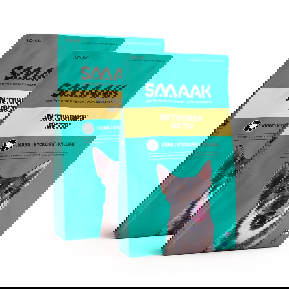 SMAAK aktiivisen koiran ruoka 2 x 10 kg