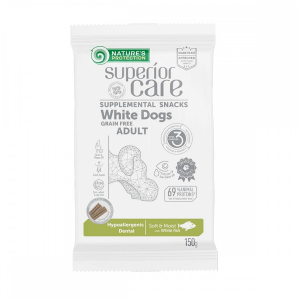 Nature&apos;s Protection Superior Care White Hypo Dental Sticks 150 g