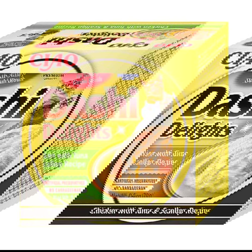 Inaba Dashi Delights Cat tonnikala-kampasimpukka 70 g