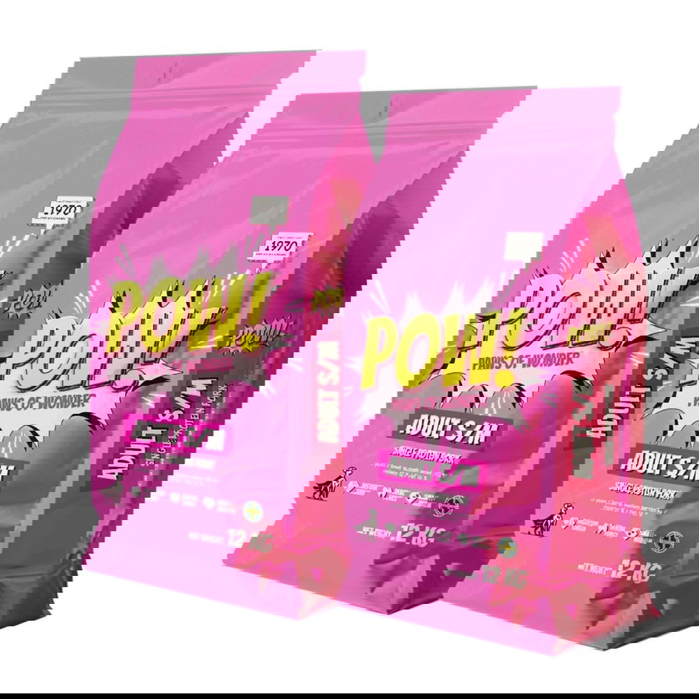 POW! Dog Adult Small/Medium Pork 2x12 kg