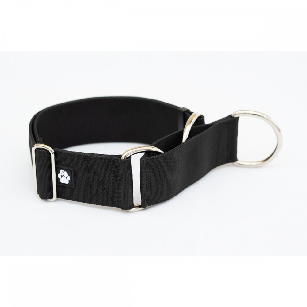 Salmiakkitassu Puolikuristava panta säädöllä 50 mm, musta (40-70cm)