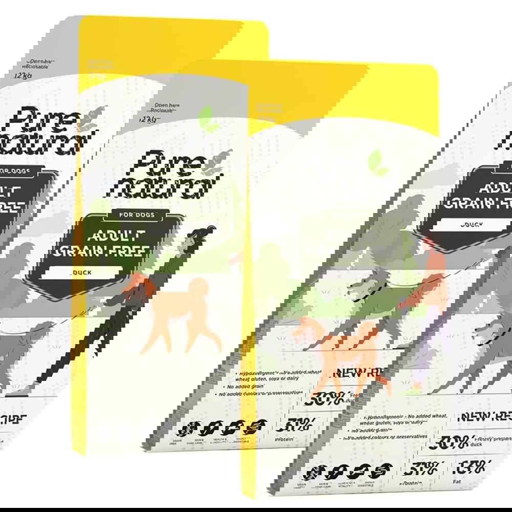 Purenatural Dog Adult Grain Free Duck 2 x 12 kg, vain verkosta Purenatural Dog Adult Grain Free Duck 2 x 12 kg, vain verkosta