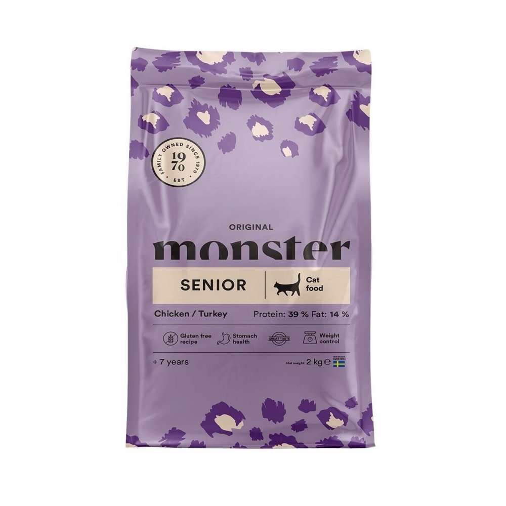 Monster Cat Original Senior kana-kalkkuna (2 kg)