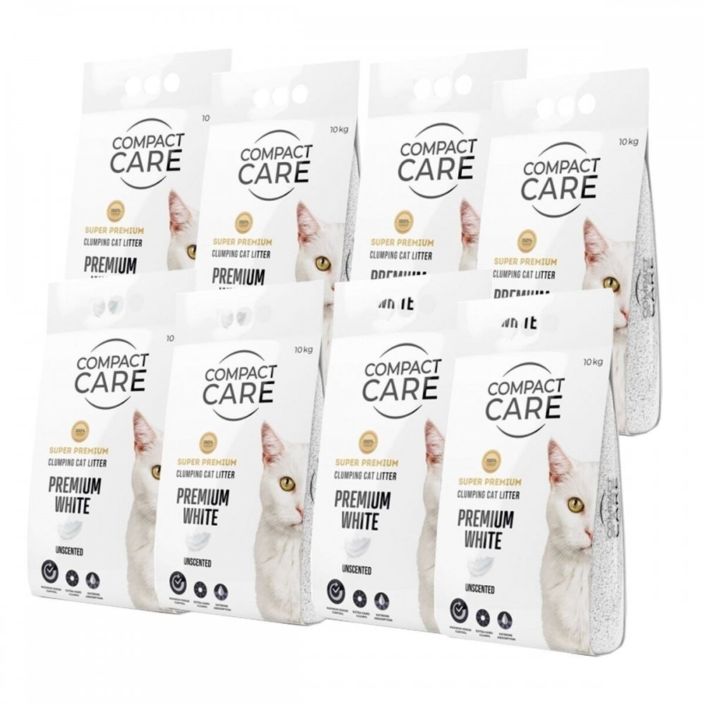 Compact Care Premium White Unscented 8 x 10kg