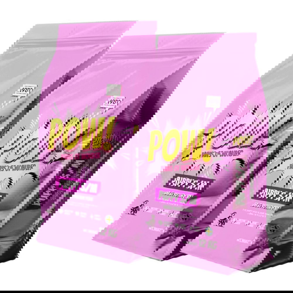 POW! Dog Puppy Small/Medium Pork 2x12 kg