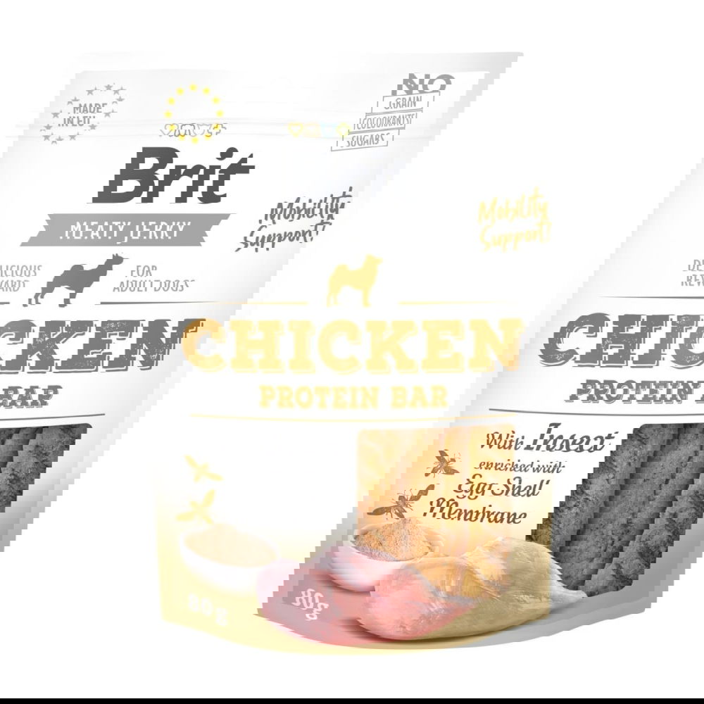 Brit Care Jerky Protein Bar kana ja hyönteiset