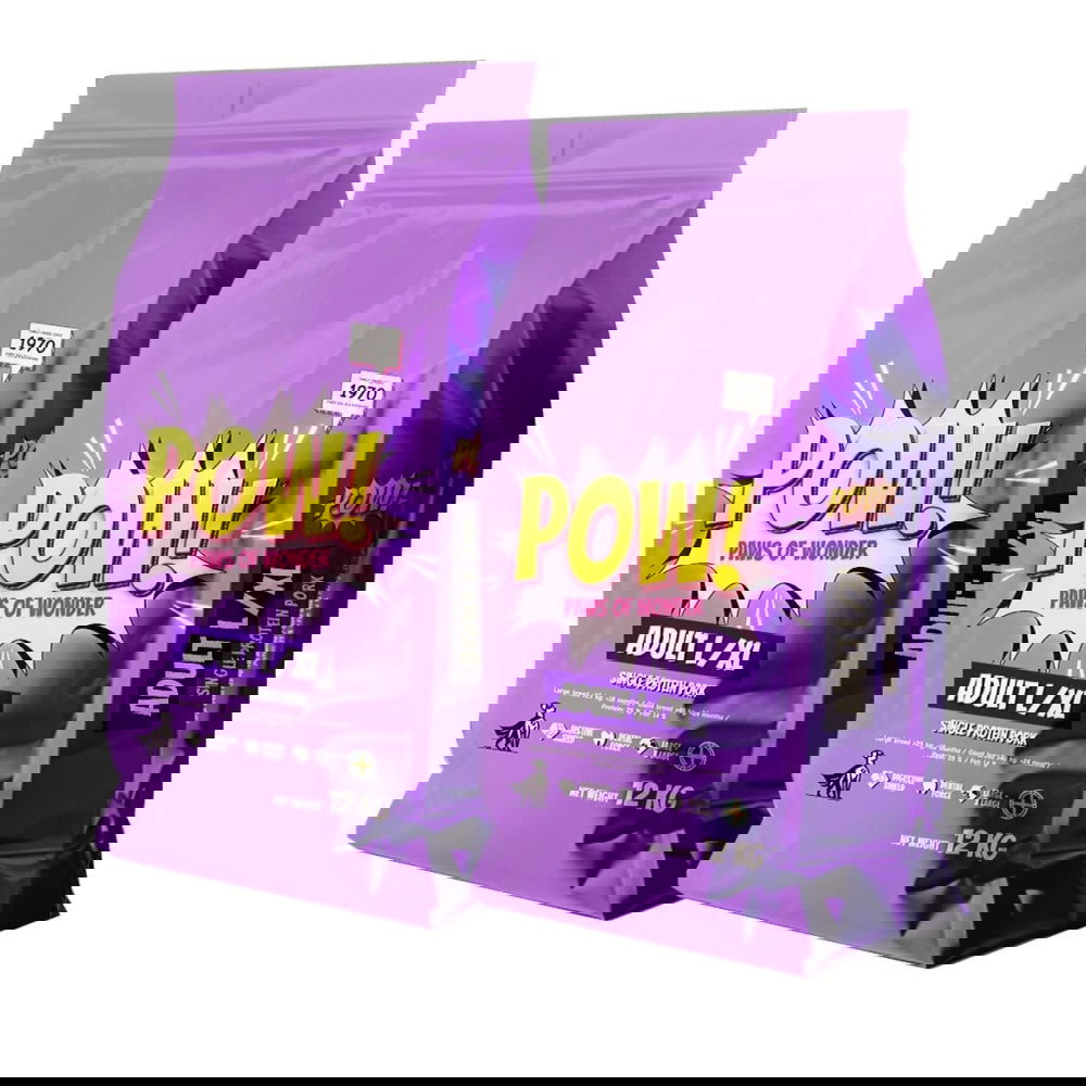 POW! Dog Adult Large/X-Large Pork 2x12 kg