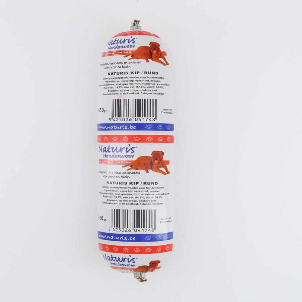 Naturis kana & nauta makkara (650 g)