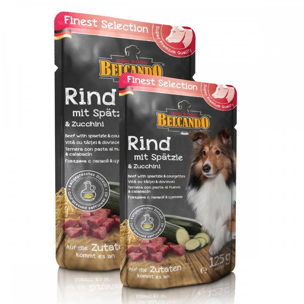 Belcando Beef, Spaetzle & Courgettes (125 g)