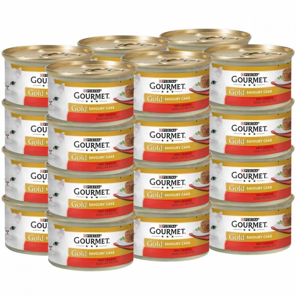 Gourmet Gold Savoury Cake Nautaa ja tomaattia kastikkeessa 24x85g