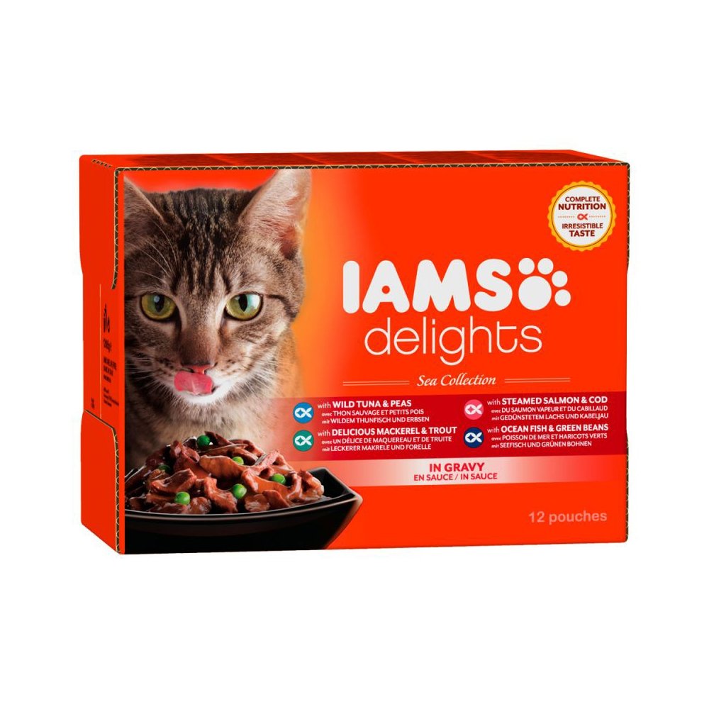 IAMS Delights Gravy Kalalajitelma 12 x 85 g