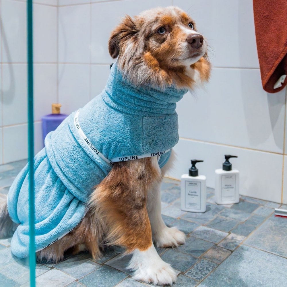 Koiran kylpytakki Topline harmaa (25 cm)