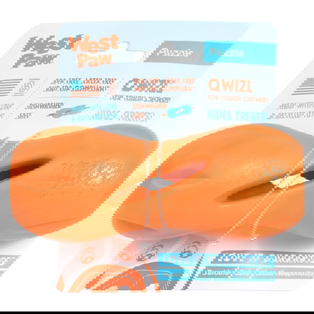 West Paw Qwizl aktivointilelu oranssi (14 cm)