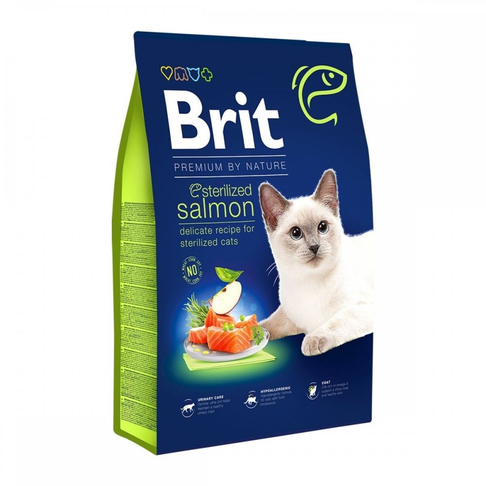 Brit Premium by Nature Cat sterilized lohi (8 kg)