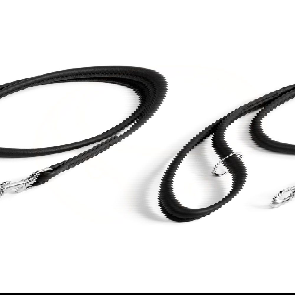 Nahkainen näyttelytalutin Show Dog, 120 cm (Musta)