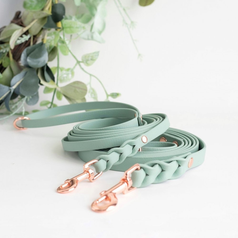 Tyylivoitto Braid hihna, salvia/ruusukulta (16mm x 200cm)