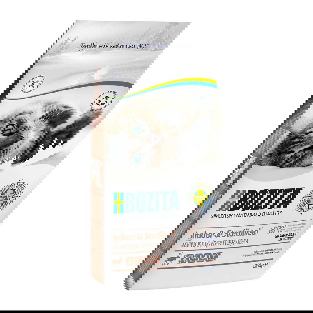 Bozita Feline Indoor & Sterilised Grain Free Reindeer (10 kg)