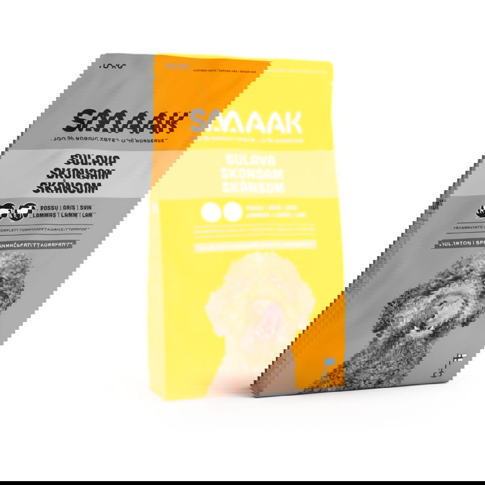 SMAAK viljaton possu-lammas aikuiselle koiralle (10 kg)