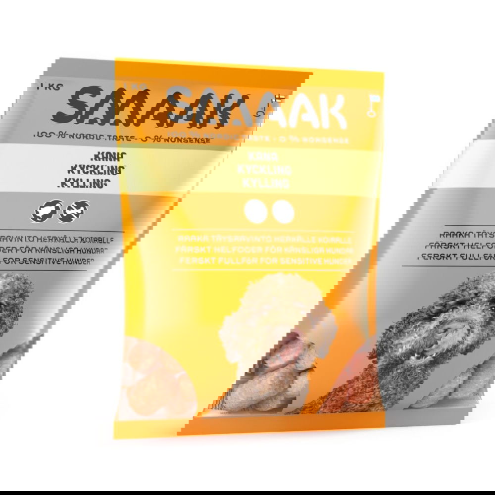 SMAAK Herkkä kana raaka täysravinto 1kg SMAAK Herkkä kana raaka täysravinto 1kg