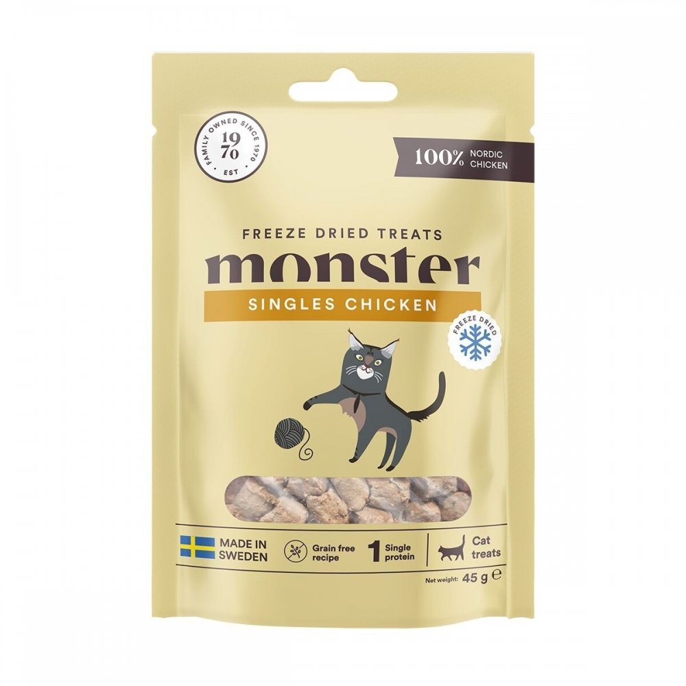 Monster Cat Treats Freeze dried, kana