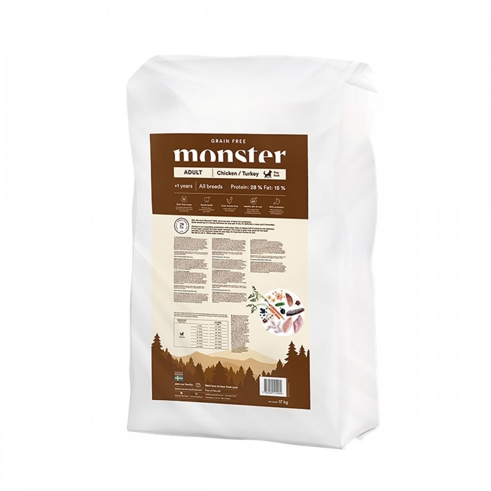 Monster Adult Grain Free Kana&Kalkkuna (17 kg)