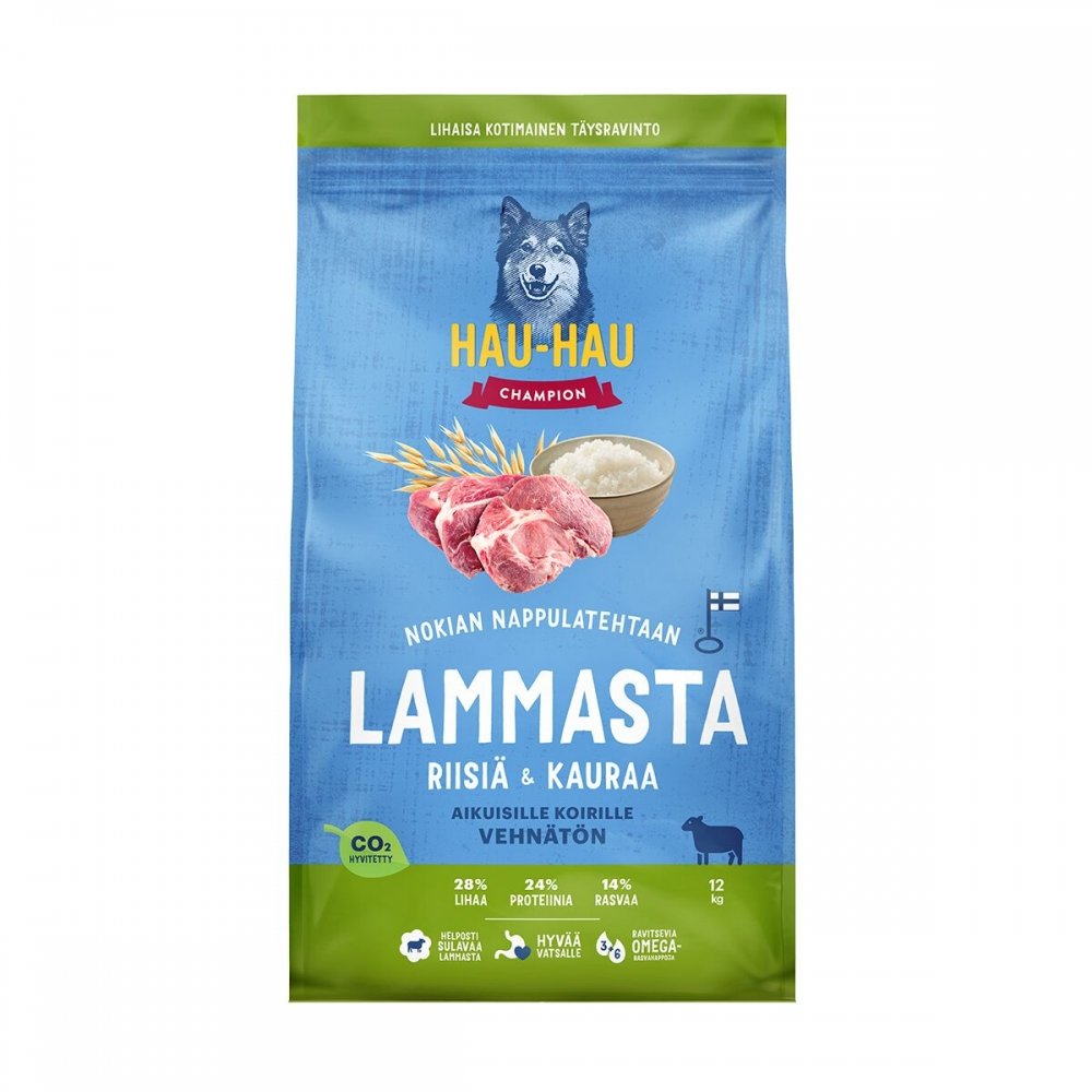 Hau-Hau Champion Lammas, riisi ja kaura (12 kg)