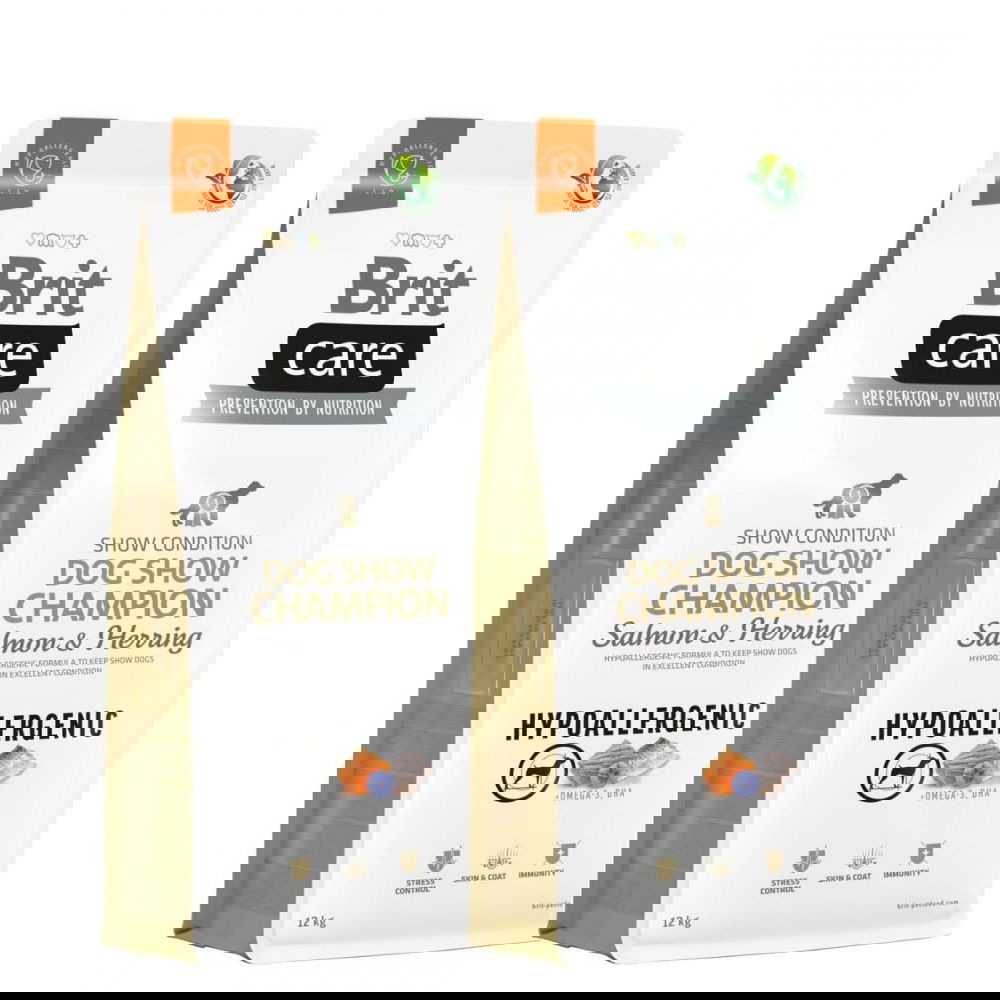 Brit Care Dog Adult Dog Show Champion Hypoallergenic Salmon & Herring 2x12 kg