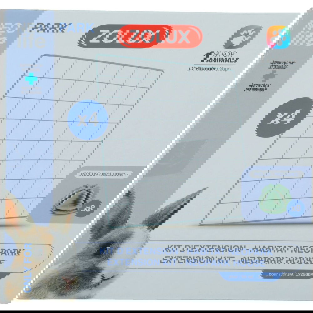 Kanin taikakuution lisäosat Zolux Nlife Habitat, metallia, 4 kpl