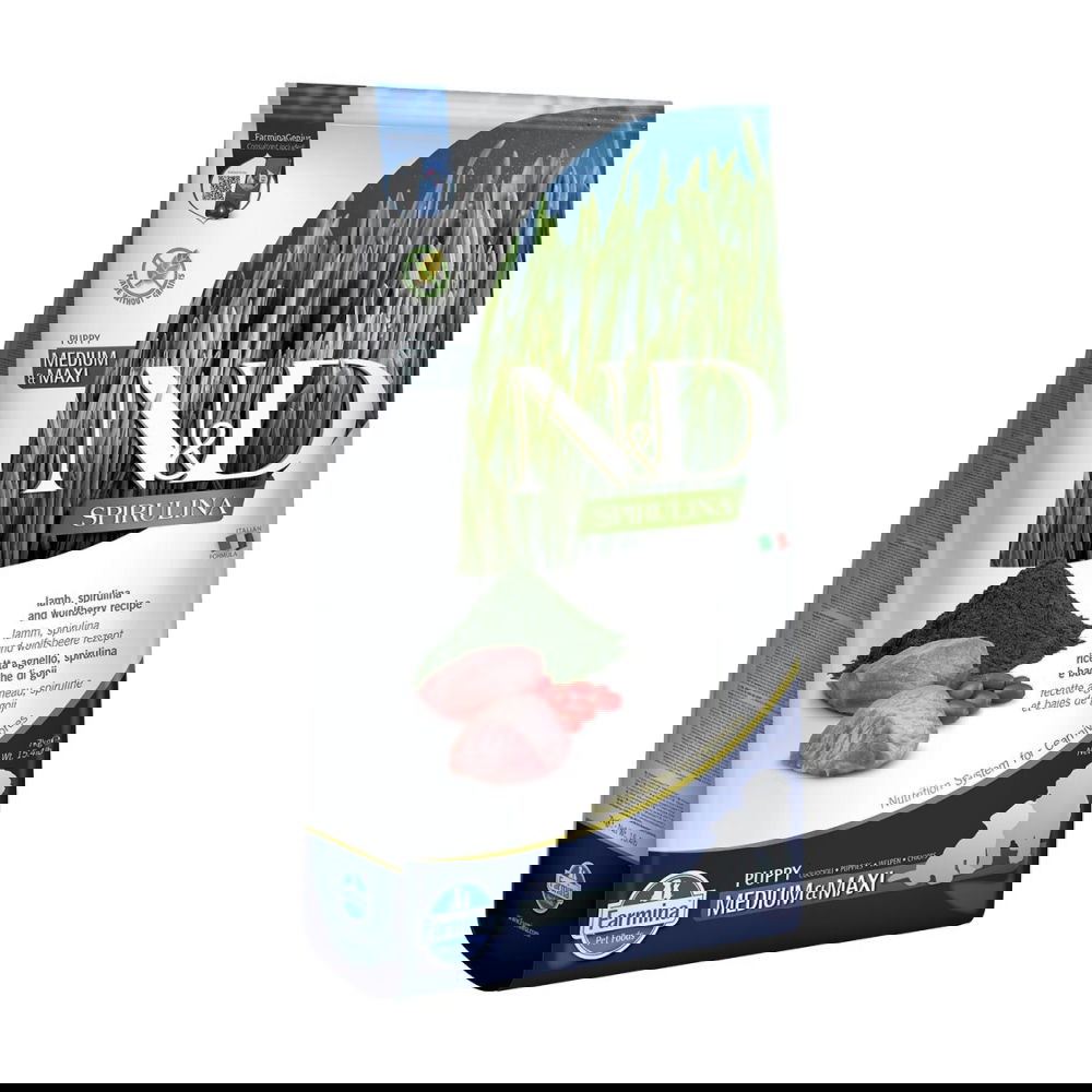 Farmina N&D Dog Spirulina&Lamb Puppy M/L 7kg (7 kg)