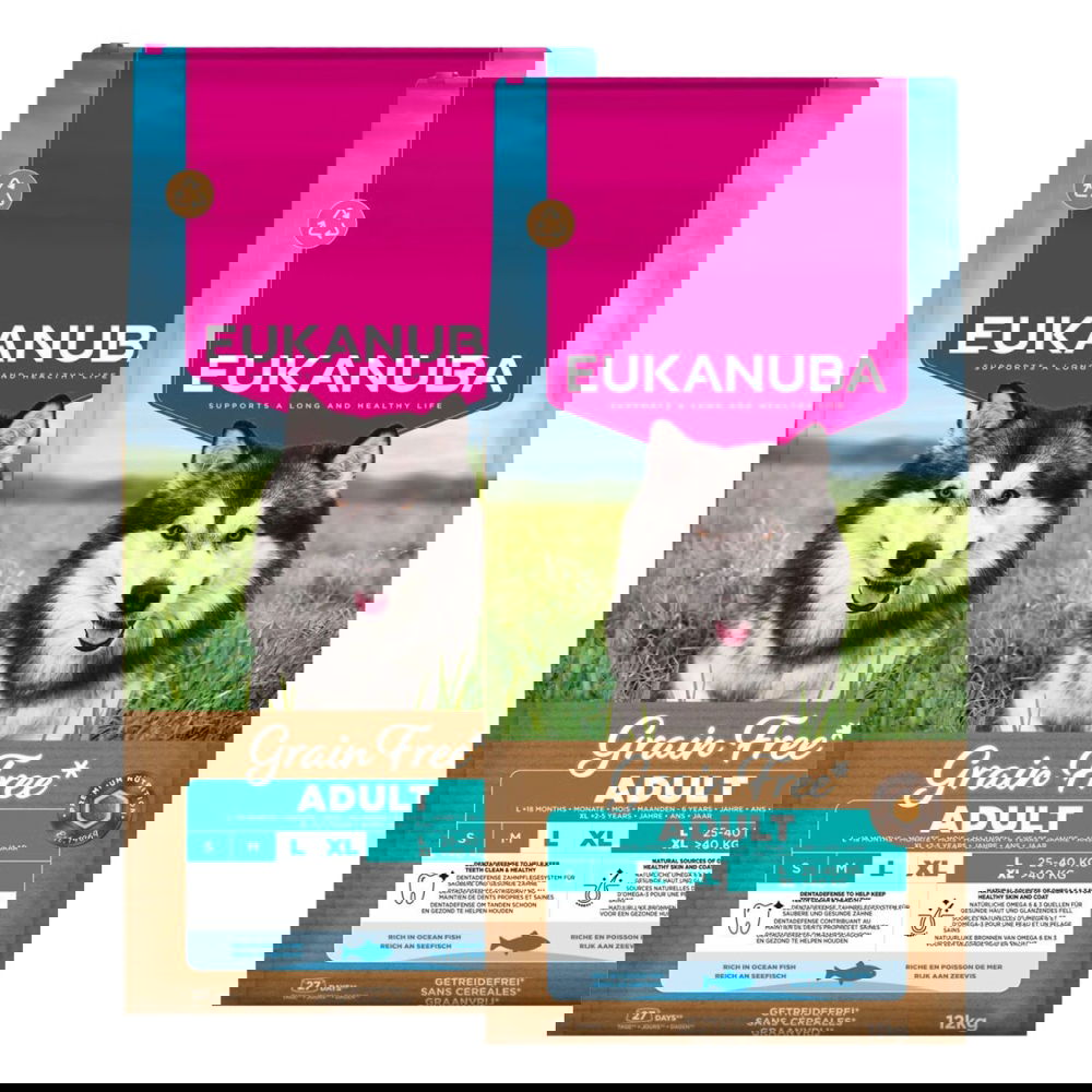 Eukanuba Grain Free Adult L/XL 2 x 12kg