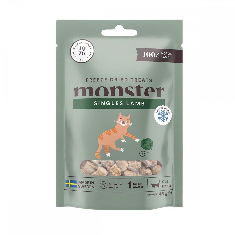 Monster Cat Treats Freeze dried, lammas