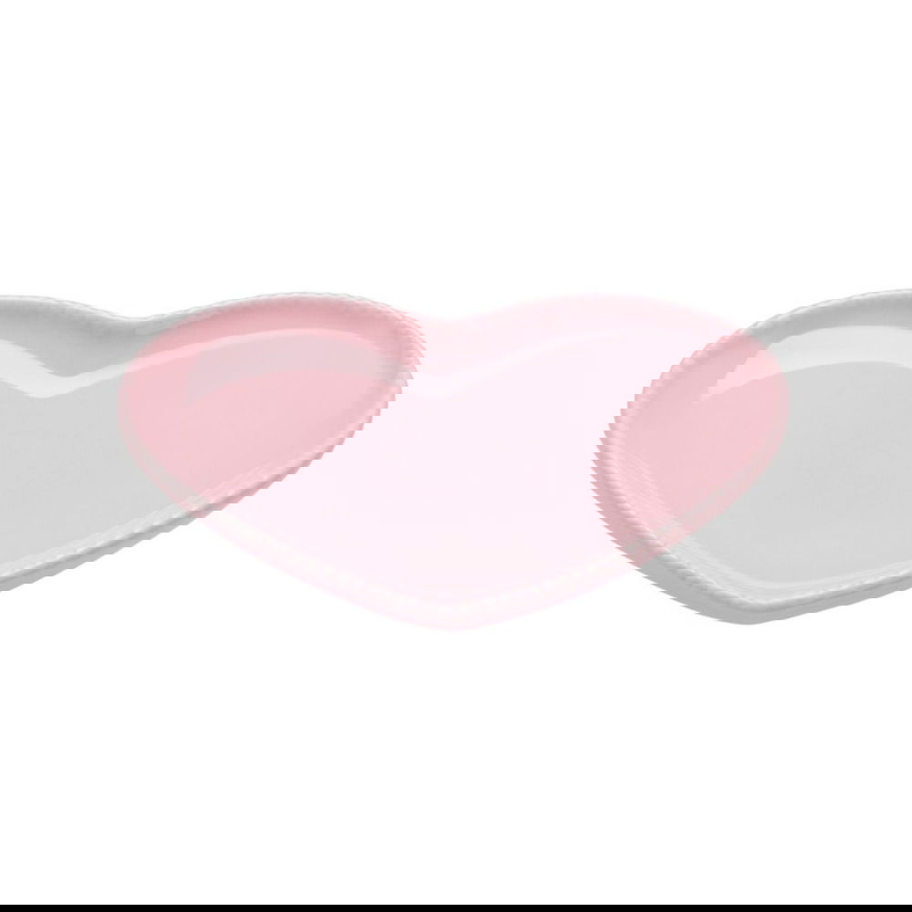 Little&Bigger XOXO keraaminen sydänlautanen