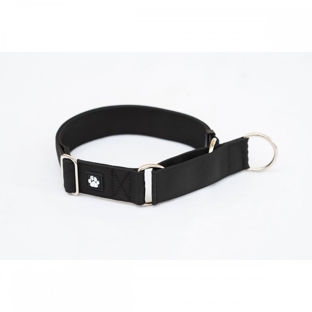 Salmiakkitassu Puolikuristava panta säädöllä 40 mm, musta (35-60cm)