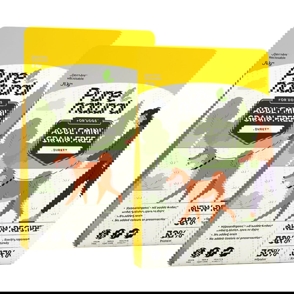 Purenatural Dog Grain Free Adult Mini Turkey 2 x 8 kg