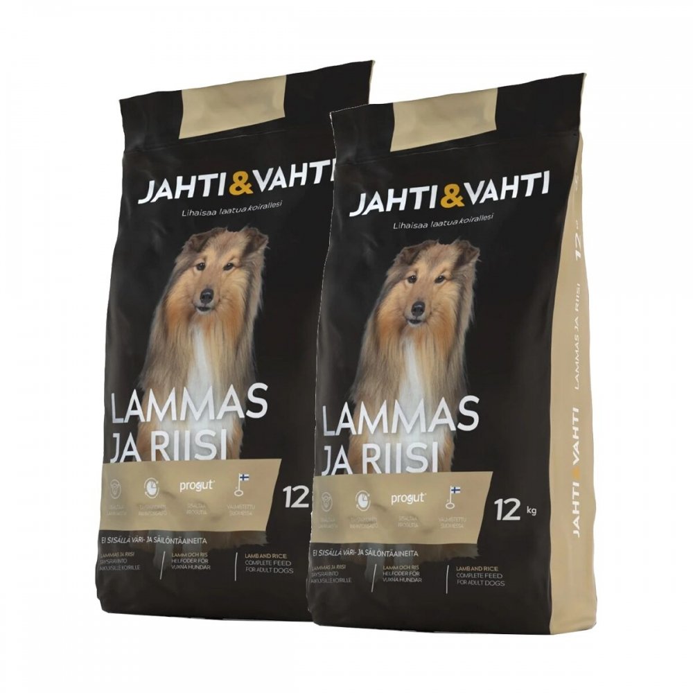 Jahti&Vahti Lammas ja Riisi 2x12 kg