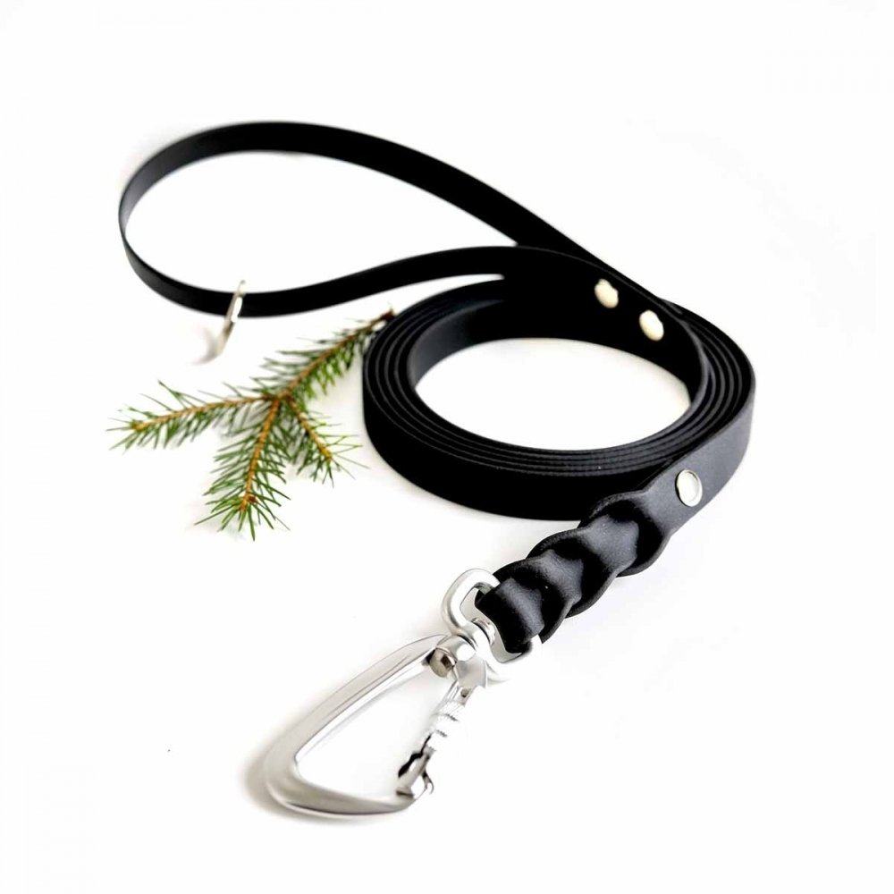 Tyylivoitto Braid hihna Twistlockilla, musta 200cm Tyylivoitto Braid hihna Twistlockilla, musta 200cm